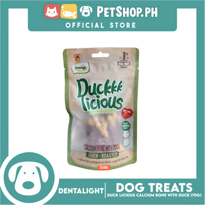 Dentalight Duck Licious Premium Jerky (Calcium Bone with Duck) Oven-roasted 70grams
