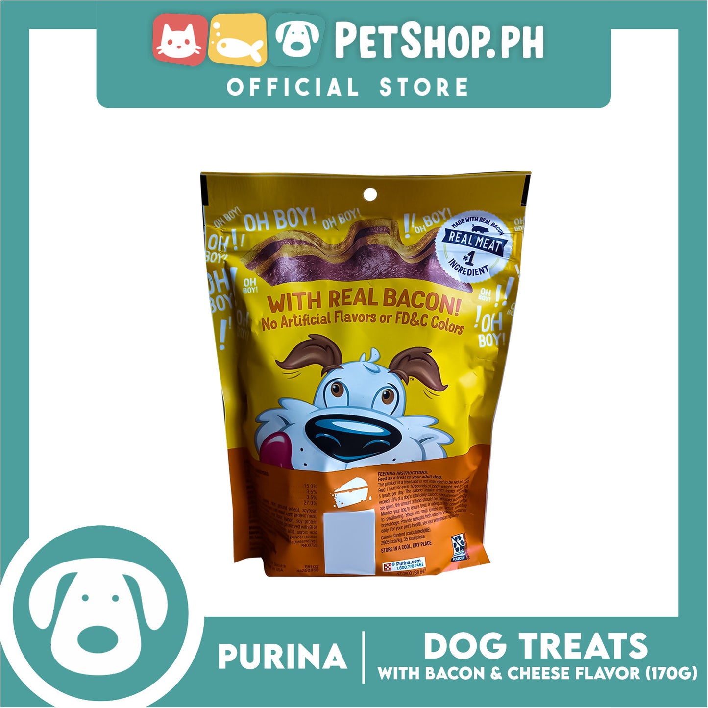 Purina Beggin Dog Treats Bacon &amp; Cheese Flavor 170G 6 oz