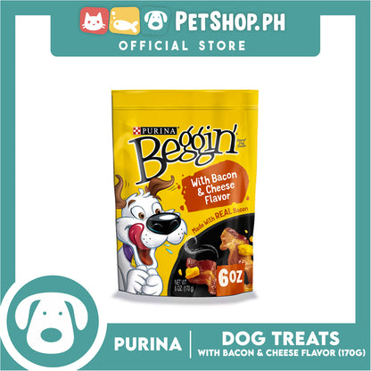 Purina Beggin Dog Treats Bacon &amp; Cheese Flavor 170G 6 oz