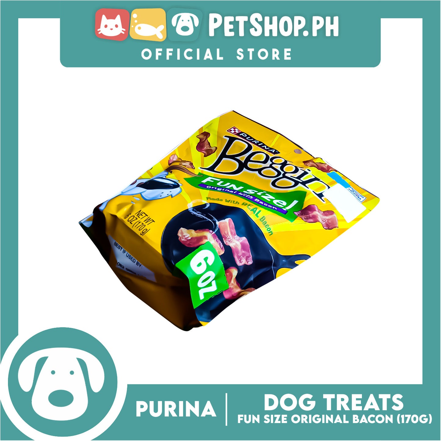 Purina Begging Dog Treats Fun Size Original with Bacon