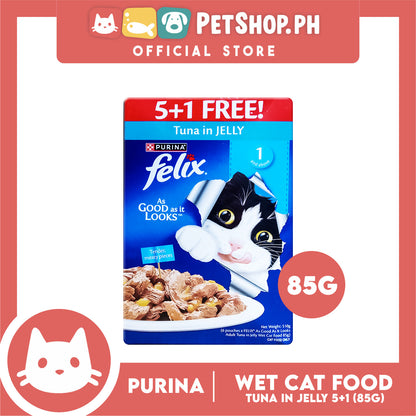 Purina Felix 5+1 Tuna in Jelly for Adult Cats 510g