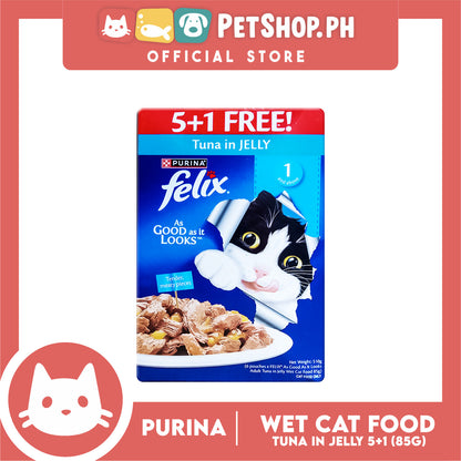 Purina Felix 5+1 Tuna in Jelly for Adult Cats 510g