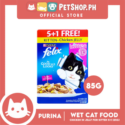 Purina Felix 5+1 Chicken in Jelly for Kitten 510g