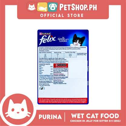 Purina Felix 5+1 Chicken in Jelly for Kitten 510g
