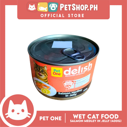 Pet One Delish Salmon in Jelly Wet Cat Food 400g