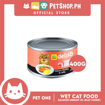 Pet One Delish Salmon in Jelly Wet Cat Food 400g