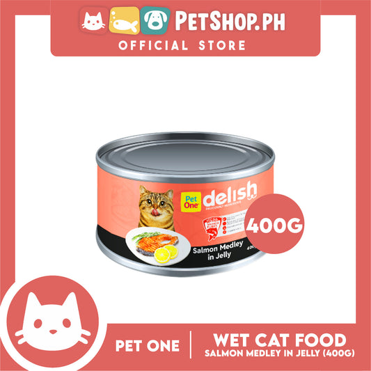 Pet One Delish Salmon in Jelly Wet Cat Food 400g
