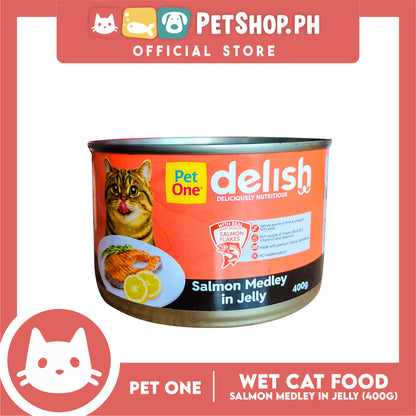 Pet One Delish Salmon in Jelly Wet Cat Food 400g