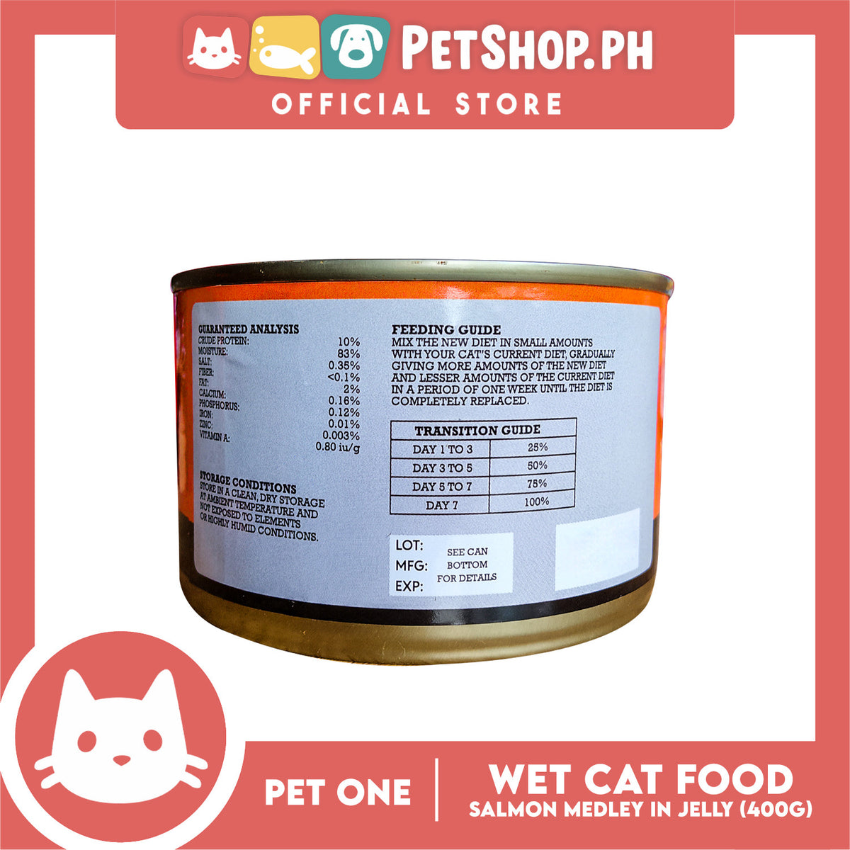 Pet One Delish Salmon in Jelly Wet Cat Food 400g
