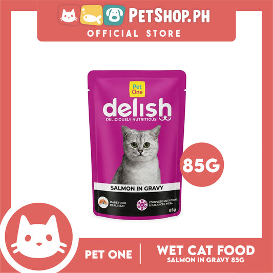 Pet One Delish Salmon in Gravy Wet Cat Food 85g