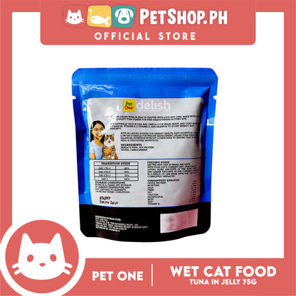 Pet One Delish Tuna in Jelly Cat Wet Food 75g