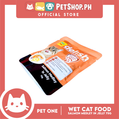 Pet One Delish Salmon Medley in Jelly Cat Wet Food 75g
