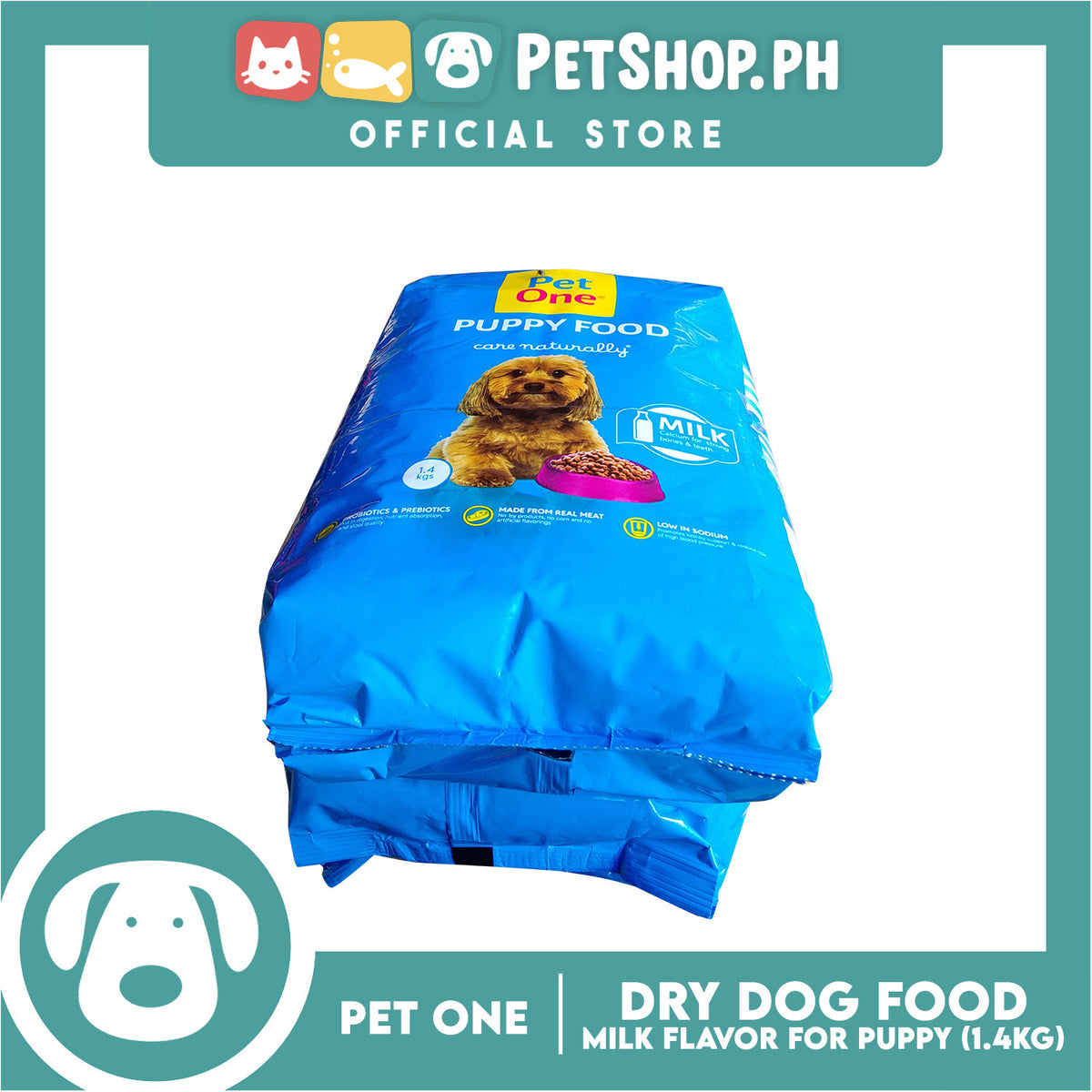 2pcs Pet One Puppy Dry Dog Food - Care Naturally 1.4kg