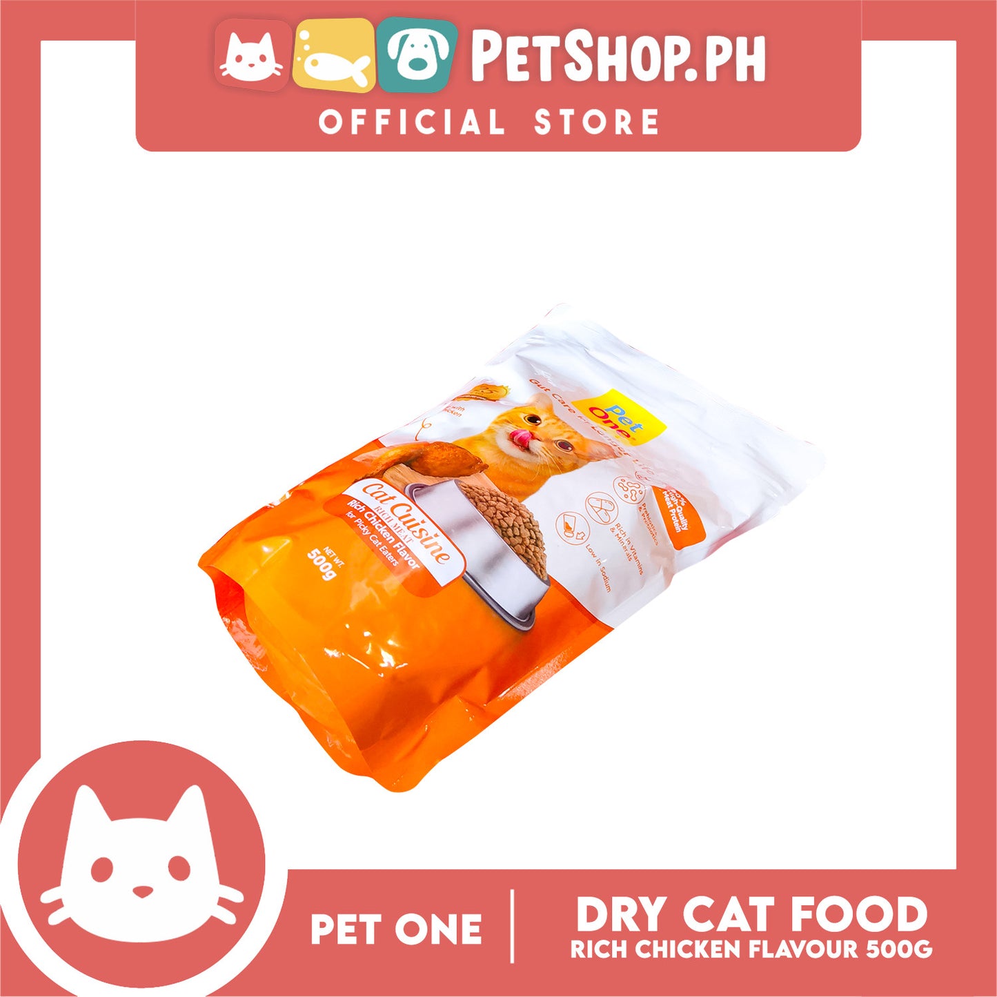 Pet One Cat Cuisine Rich Meat Chicken Flavor for All Life Stages 500g