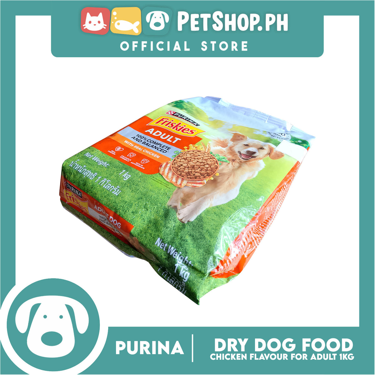 Purina Friskies Adult Dog Dry Food with Real Chicken 1kg