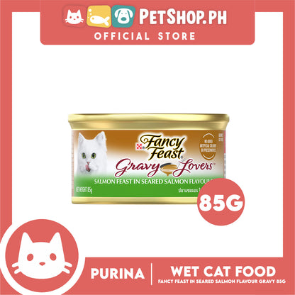Purina Fancy Feast Gravy Lovers Salmon Feast in Seared Salmon Adult Cat Wet Food (85g)