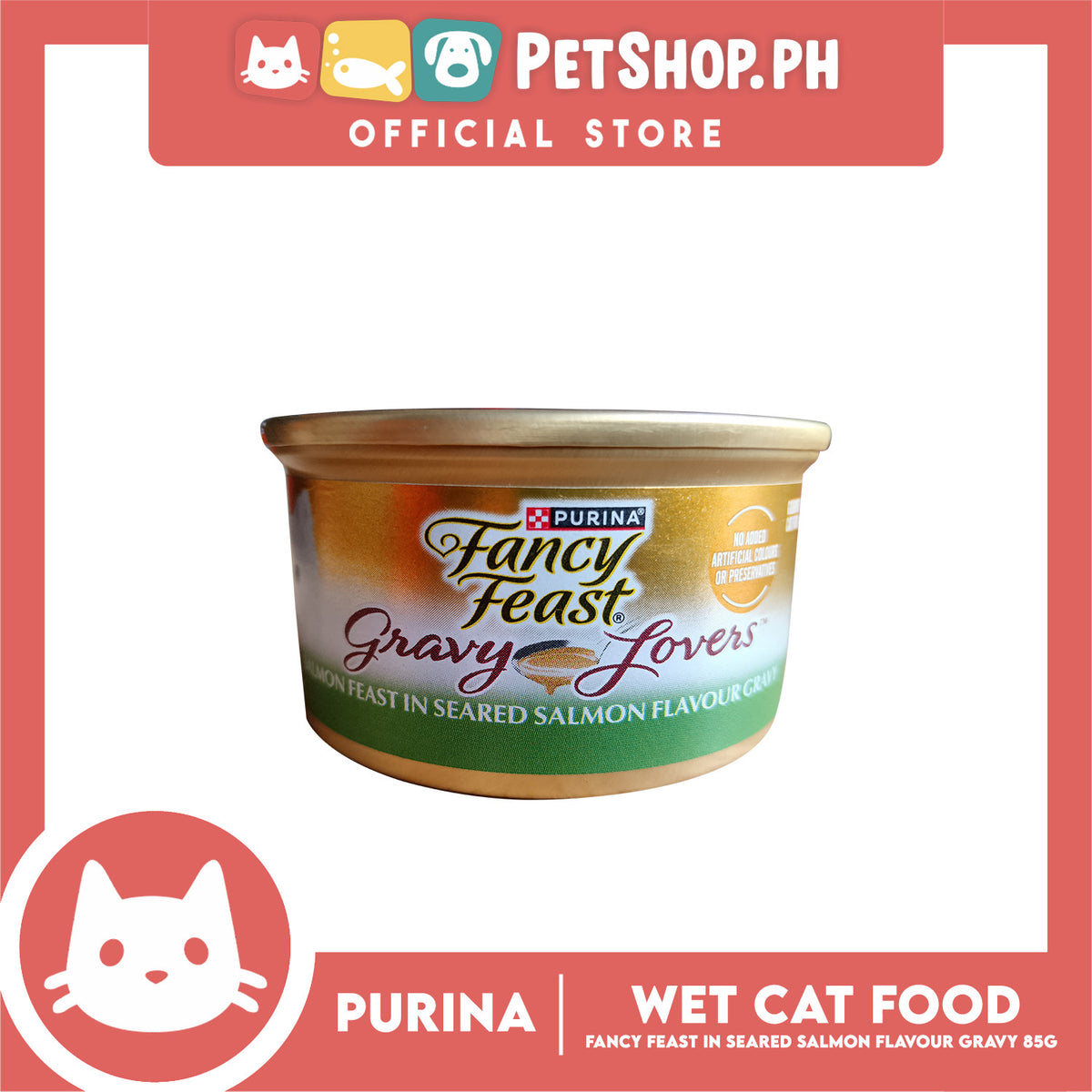 Purina Fancy Feast Gravy Lovers Salmon Feast in Seared Salmon Adult Cat Wet Food (85g)