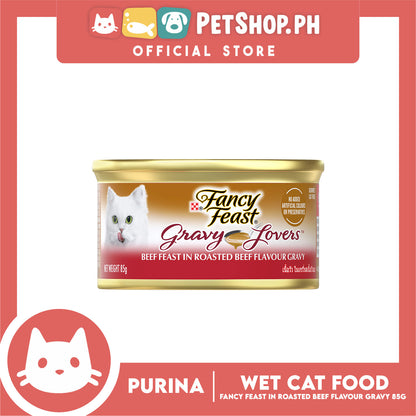 Purina Fancy Feast Gravy Lovers Beef Feast in Roasted Beef Adult Cat Wet Food (85g)
