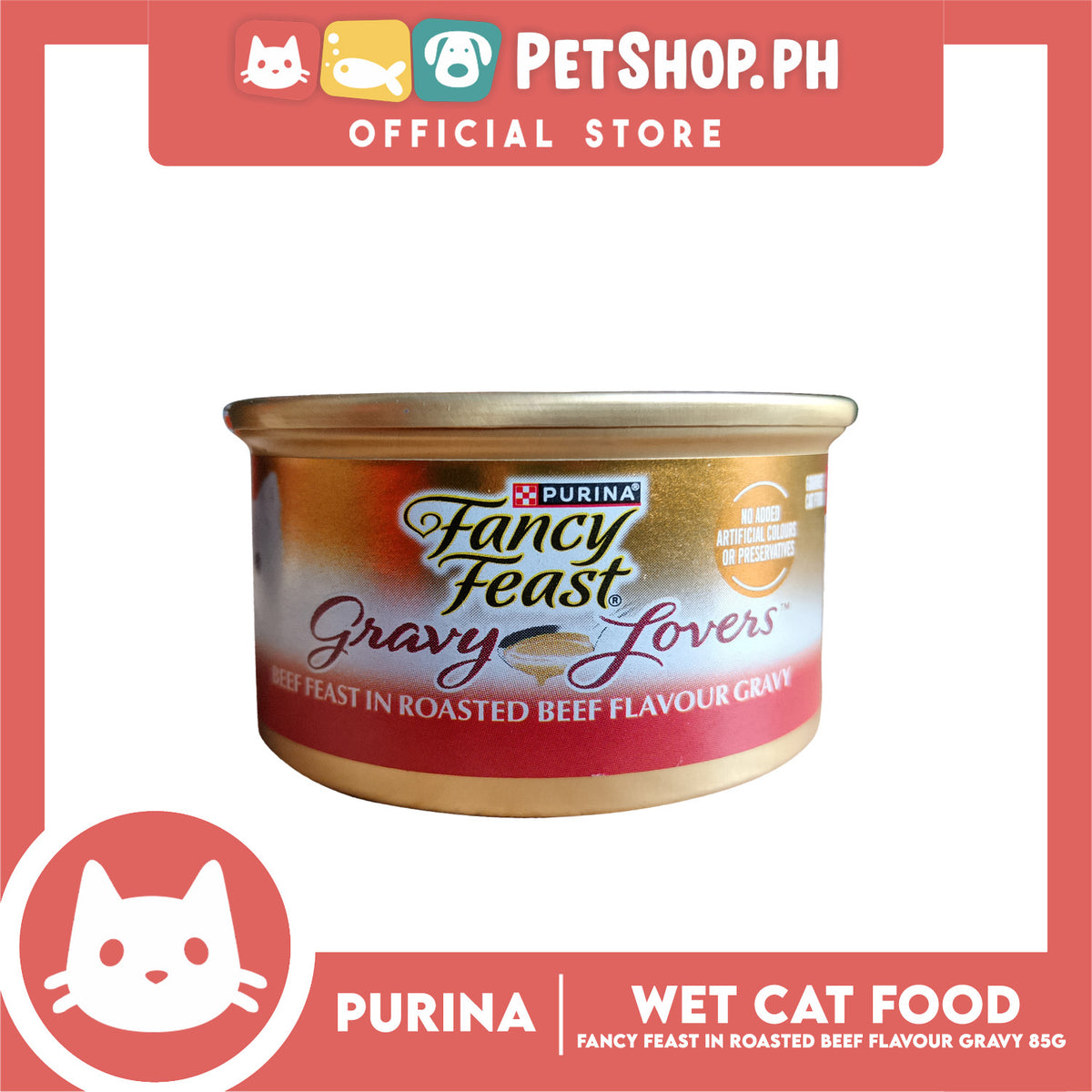 Purina Fancy Feast Gravy Lovers Beef Feast in Roasted Beef Adult Cat Wet Food (85g)