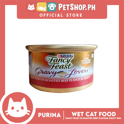 Purina Fancy Feast Gravy Lovers Beef Feast in Roasted Beef Adult Cat Wet Food (85g)