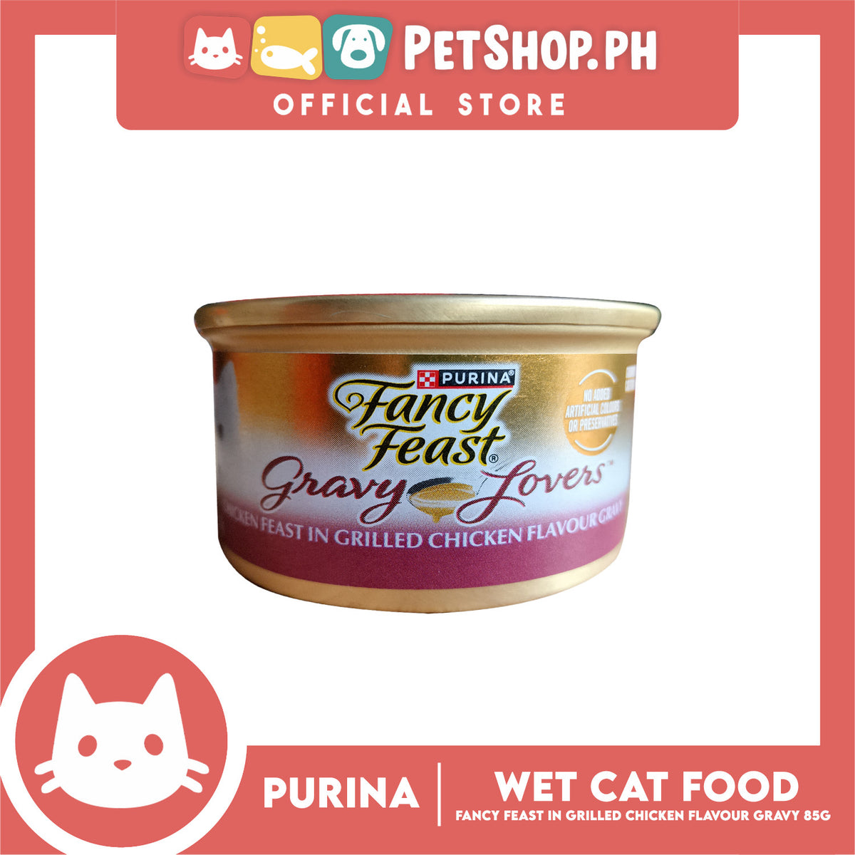 Purina Fancy Feast Gravy Lovers Chicken Feast in Grilled Chicken  Adult Cat Wet Food (85g)