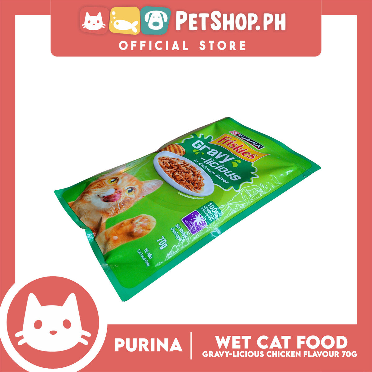 Purina Friskies Gravy-licious Chicken Flavor for Adult Cat Wet Food 70g
