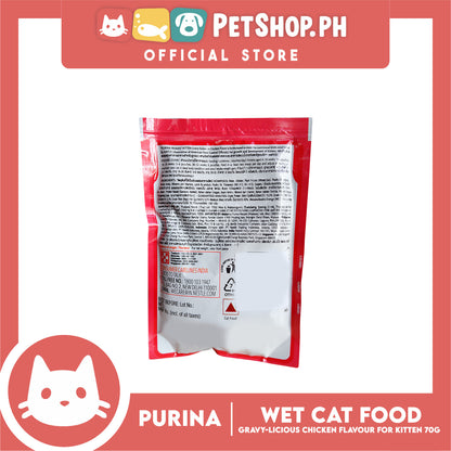 Purina Friskies Gravy-licious Chicken Flavor for Kitten Cat Wet Food 70g