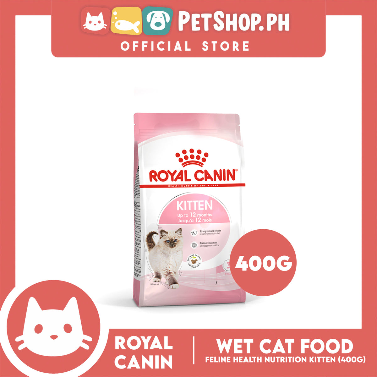 Royal Canin Kitten (400g) Dry Cat Food - Feline Health Nutrition