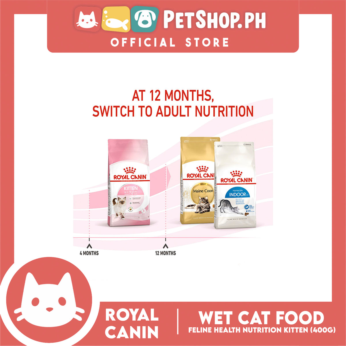 Royal Canin Kitten (400g) Dry Cat Food - Feline Health Nutrition