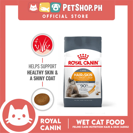 Royal Canin Hair and Skin Care (400g) Adult Dry Cat Food - Feline Care Nutrition