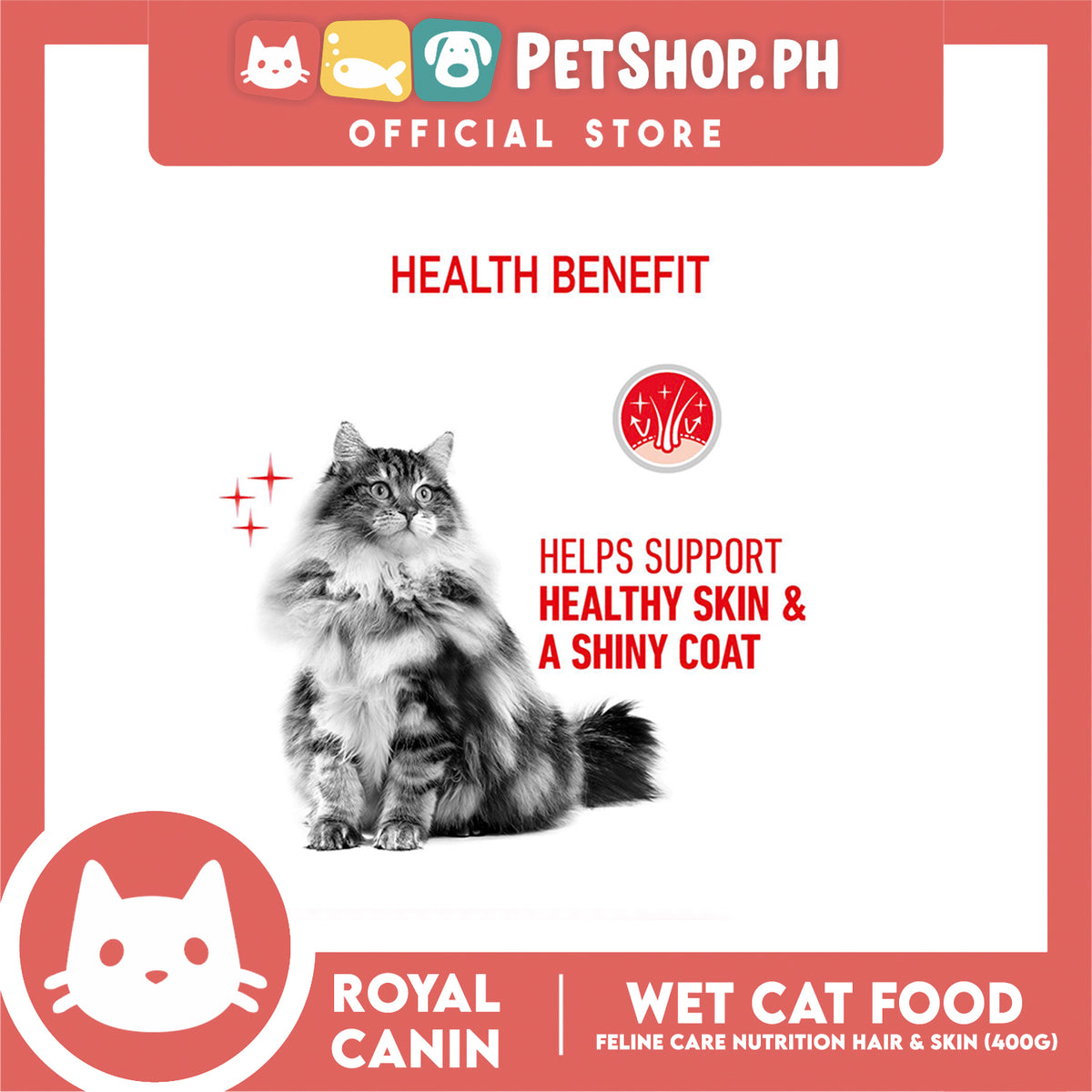 Royal Canin Hair and Skin Care (400g) Adult Dry Cat Food - Feline Care Nutrition