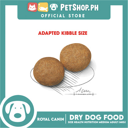 Royal Canin Medium Adult (4kg) Dry Dog Food - Size Health Nutrition