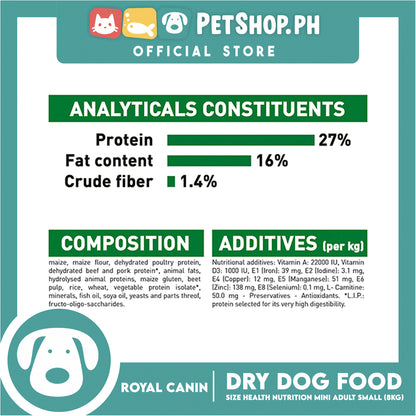 Royal Canin Mini  Adult (8kg) Dry Dog Food - Size Health Nutrition