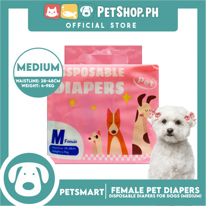 Disposable Absorbent Pet Diapers for Female Dogs 4-9kg (Medium)