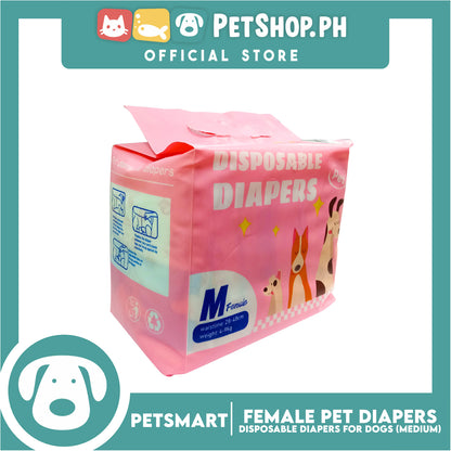 Disposable Absorbent Pet Diapers for Female Dogs 4-9kg (Medium)
