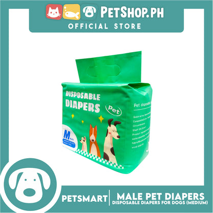 Disposable Absorbent Pet Diapers for Male Dogs 4-8kg (Medium)