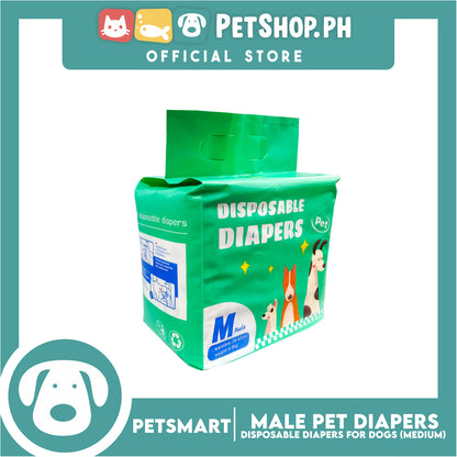 Disposable Absorbent Pet Diapers for Male Dogs 4-8kg (Medium)