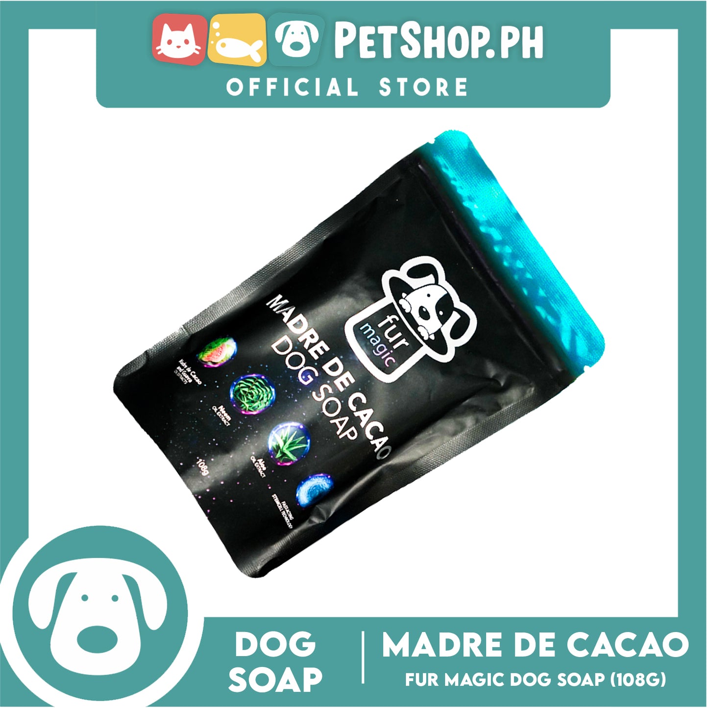 Fur magic Madre de Cacao 108g (Blue) Dog Soap