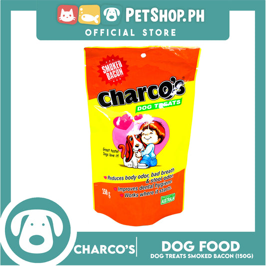 Charco's Dog Treats 150g (Smoked Bacon) Reduce Body Odor, Bad Breath And Stool Odor And Improves