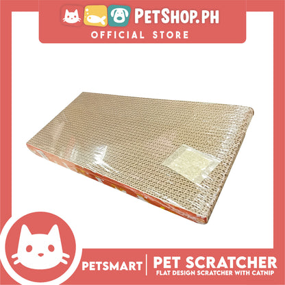 Cat Scratcher Toy Flat Design with Catnip 42cm x 20cm