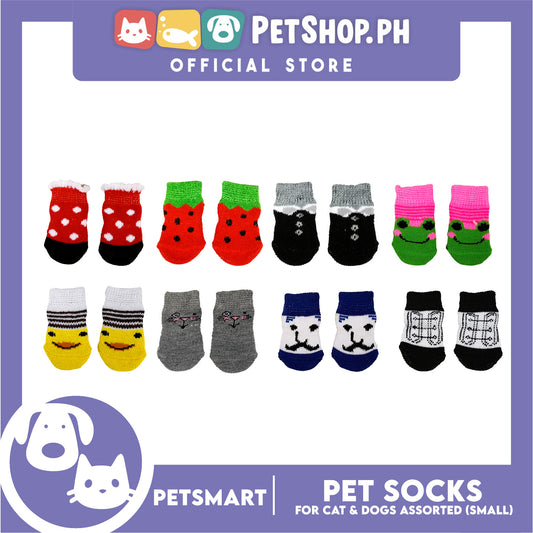 Pet Socks for Cats and Dogs Assorted Designs (Small)