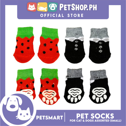 Pet Socks for Cats and Dogs Assorted Designs (Small)