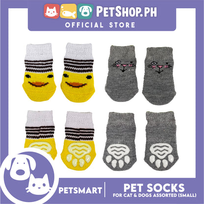 Pet Socks for Cats and Dogs Assorted Designs (Small)