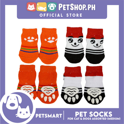 Pet Socks for Cats and Dogs Assorted Designs (Medium)
