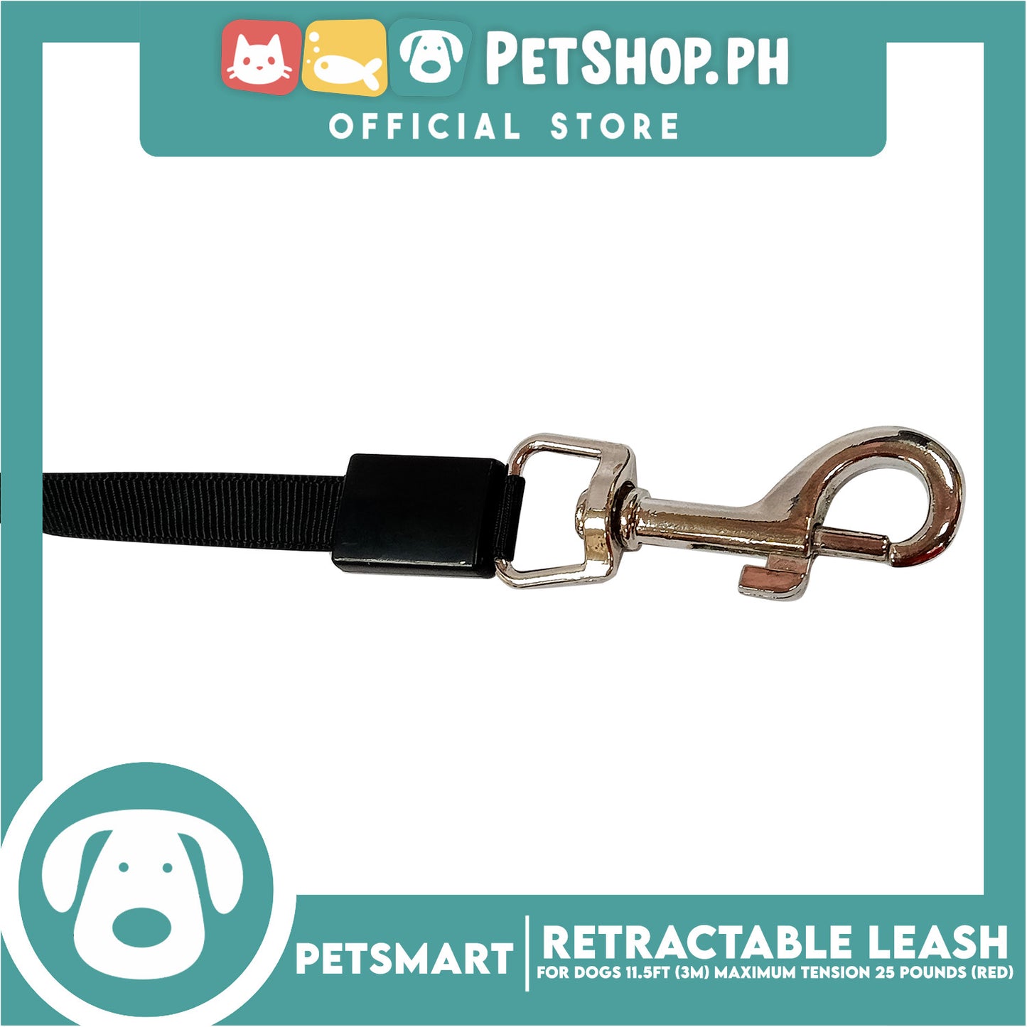 Retractable Leash for Dogs 11.5ft (3M) Maximum Tension 25pounds (Red)