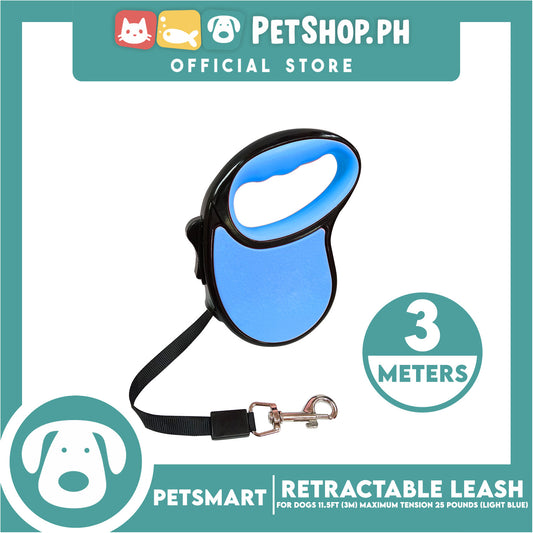Retractable Leash for Dogs 11.5ft (3M) Maximum Tension 25pounds (Light Blue)