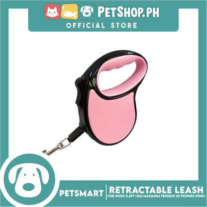 Retractable Leash for Dogs 11.5ft (3M) Maximum Tension 25pounds (Pink)