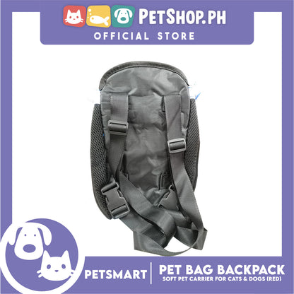 Pet Bag Backpack, Soft Pet Carrier for Cats and Dogs, Red Color (Small)