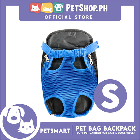 Pet Bag Backpack, Soft Pet Carrier for Cats and Dogs, Blue Color (Small)