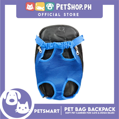 Pet Bag Backpack, Soft Pet Carrier for Cats and Dogs, Blue Color (Small)